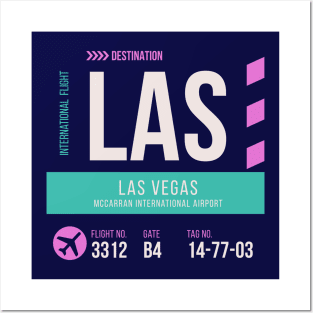 Las Vegas Airport Stylish Luggage Tag (LAS) Posters and Art